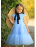 Cap Sleeve Lace Tulle Flower Girl Dress